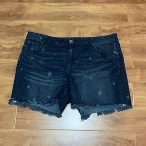 Lane Bryant star design jeans shorts 18 women